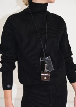 The Frankie Shop Saks Potts Katya Keychain Black Hot