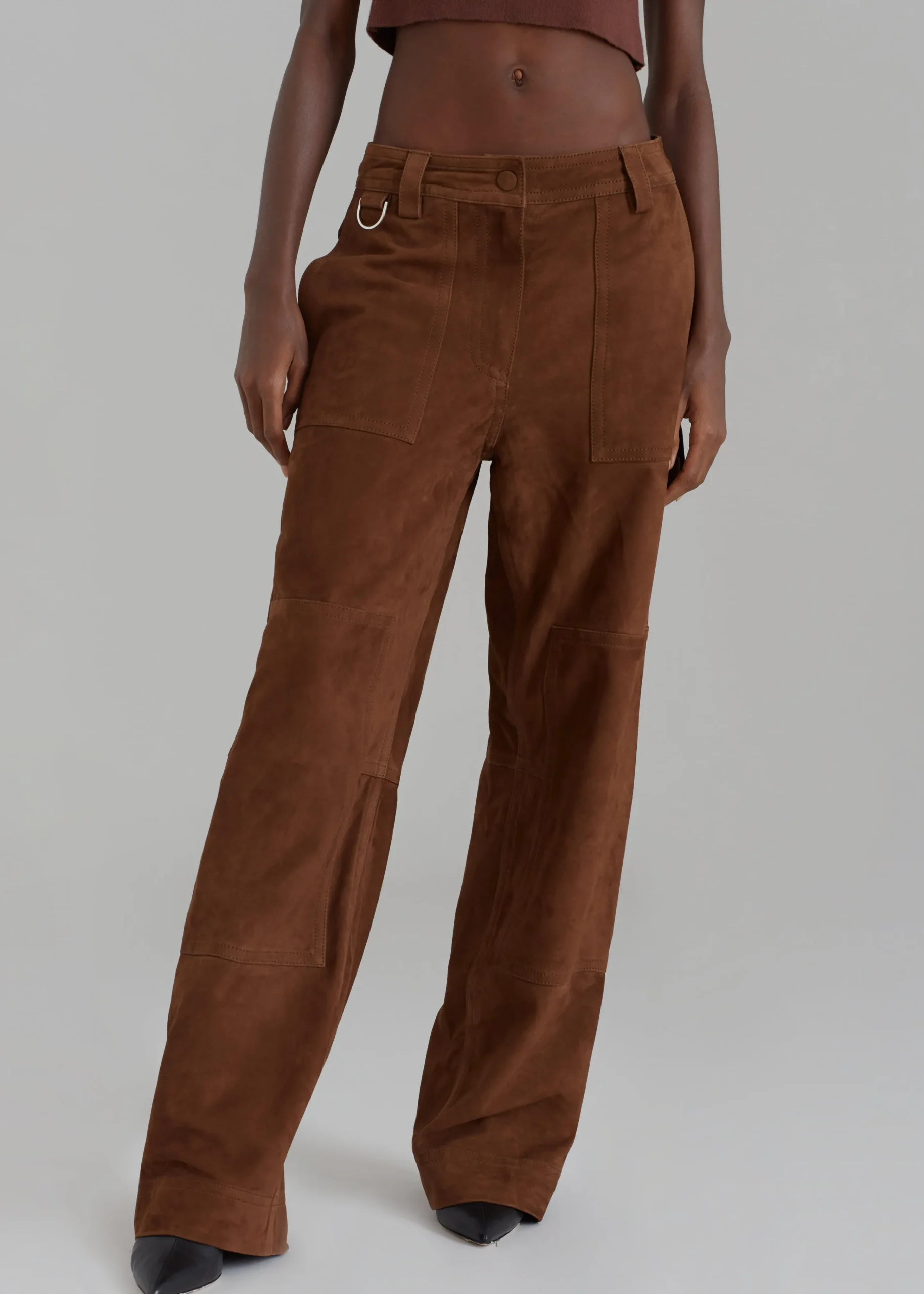 The Frankie Shop Saks Potts Rose Pants Chocolate Clearance