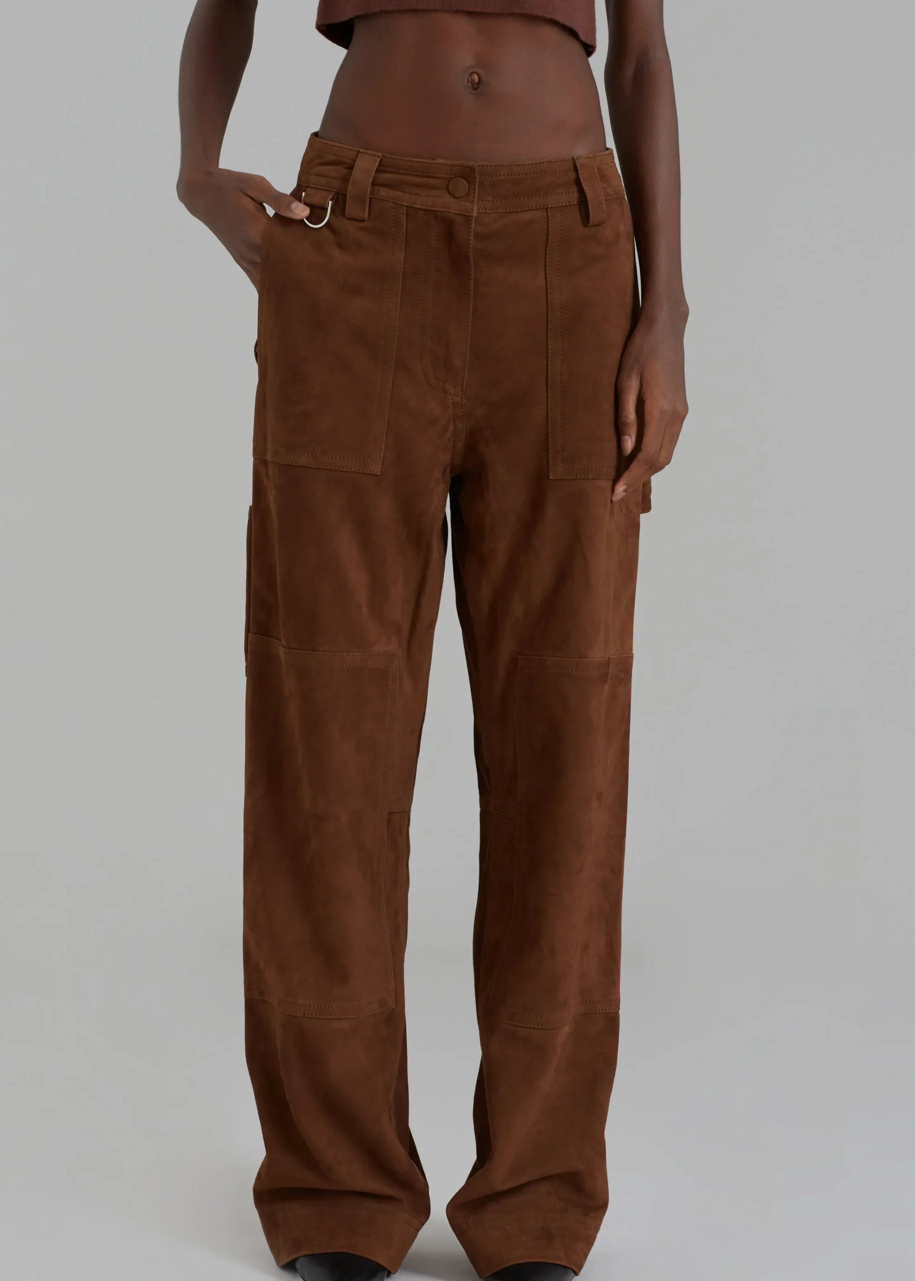 The Frankie Shop Saks Potts Rose Pants Chocolate Clearance