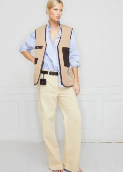 The Frankie Shop Saks Potts Salma Jeans Beige