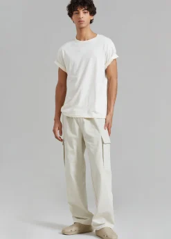 The Frankie Shop Samsoe & Samsoe Jabari Cargo Trousers Oatmeal Online