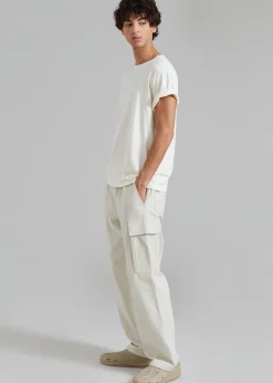 The Frankie Shop Samsoe & Samsoe Jabari Cargo Trousers Oatmeal Online