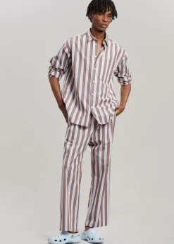 The Frankie Shop Samsoe & Samsoe Marley Shirt Brown Stripe Best
