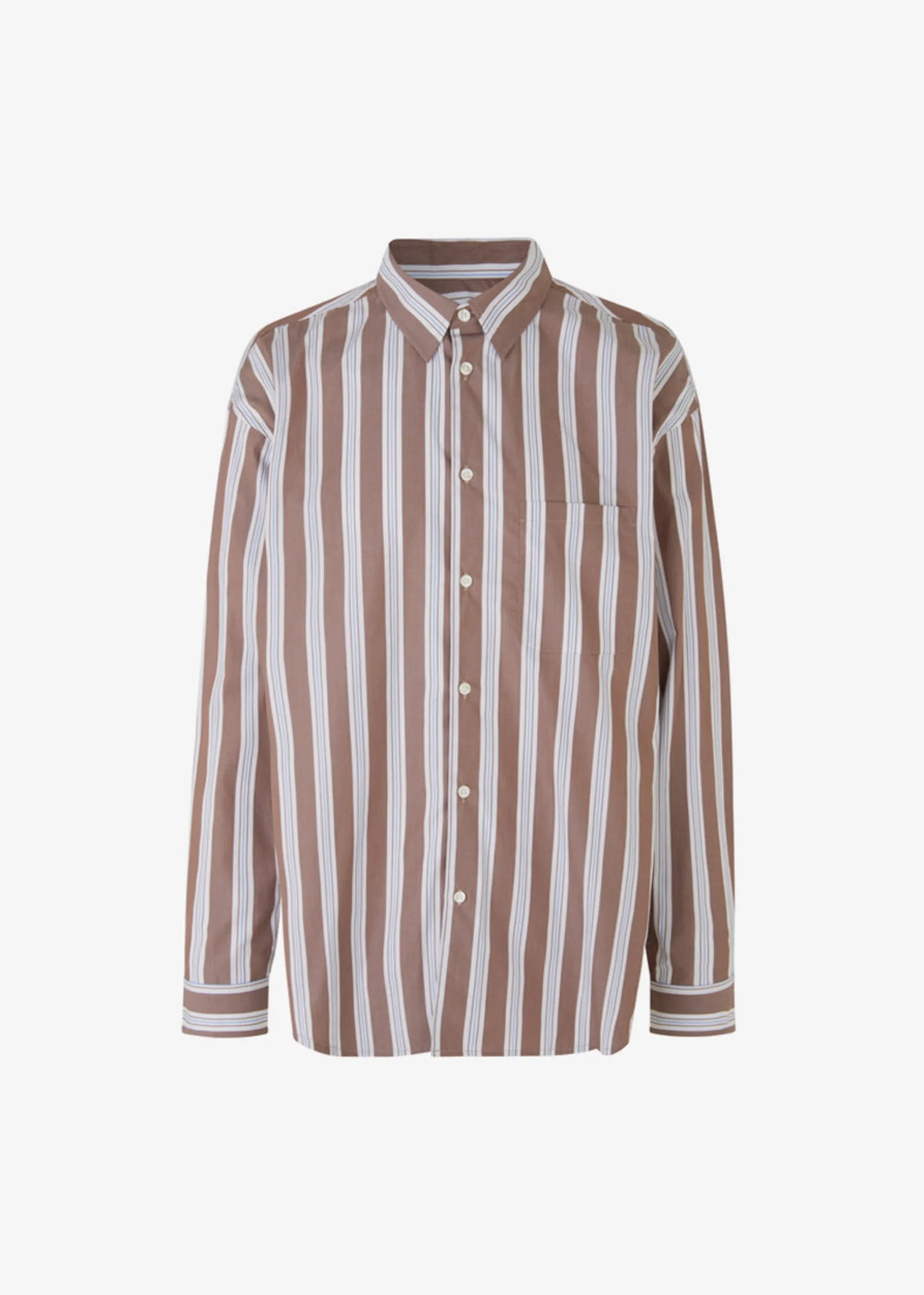 The Frankie Shop Samsoe & Samsoe Marley Shirt Brown Stripe Best