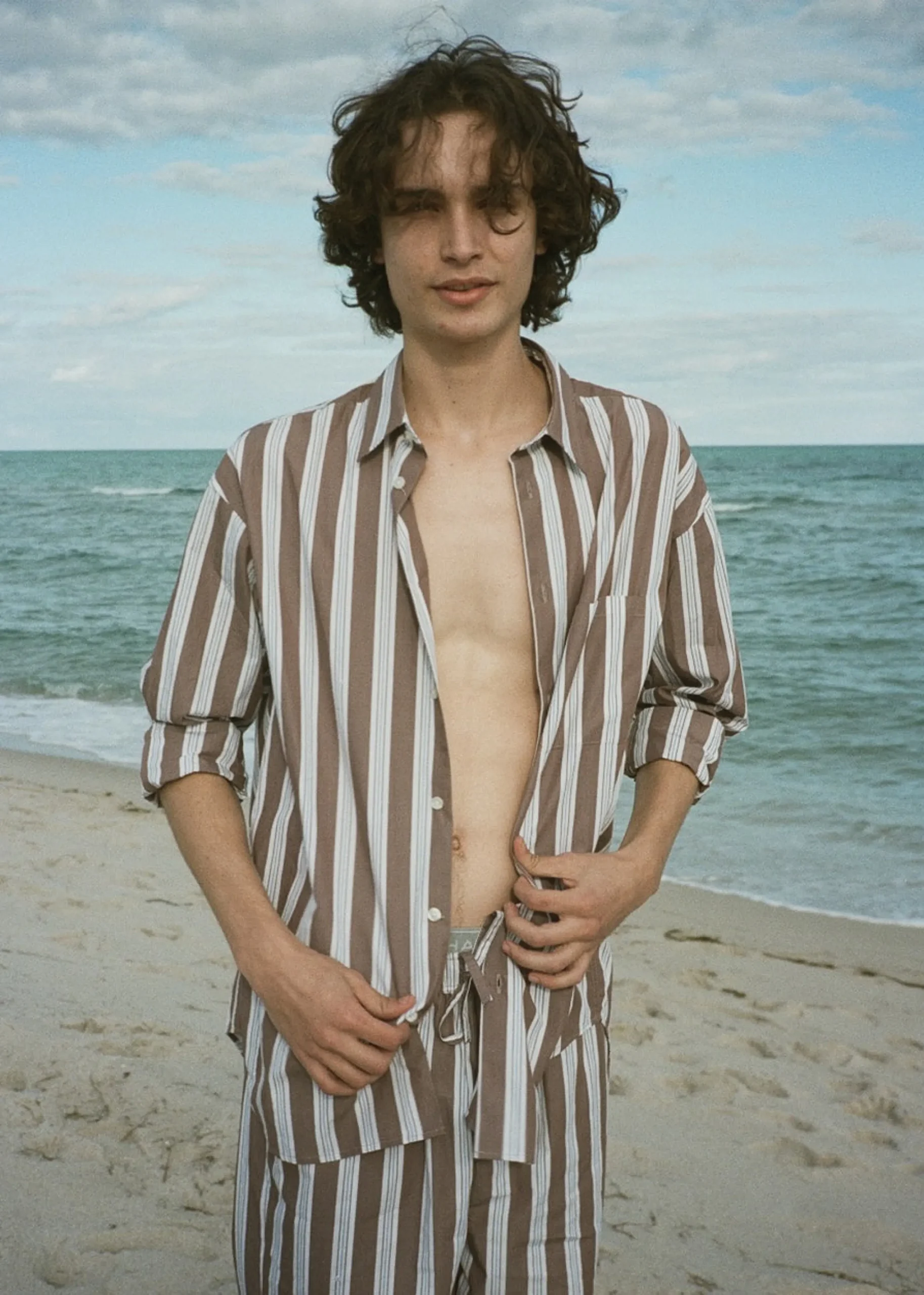 The Frankie Shop Samsoe & Samsoe Marley Shirt Brown Stripe Best