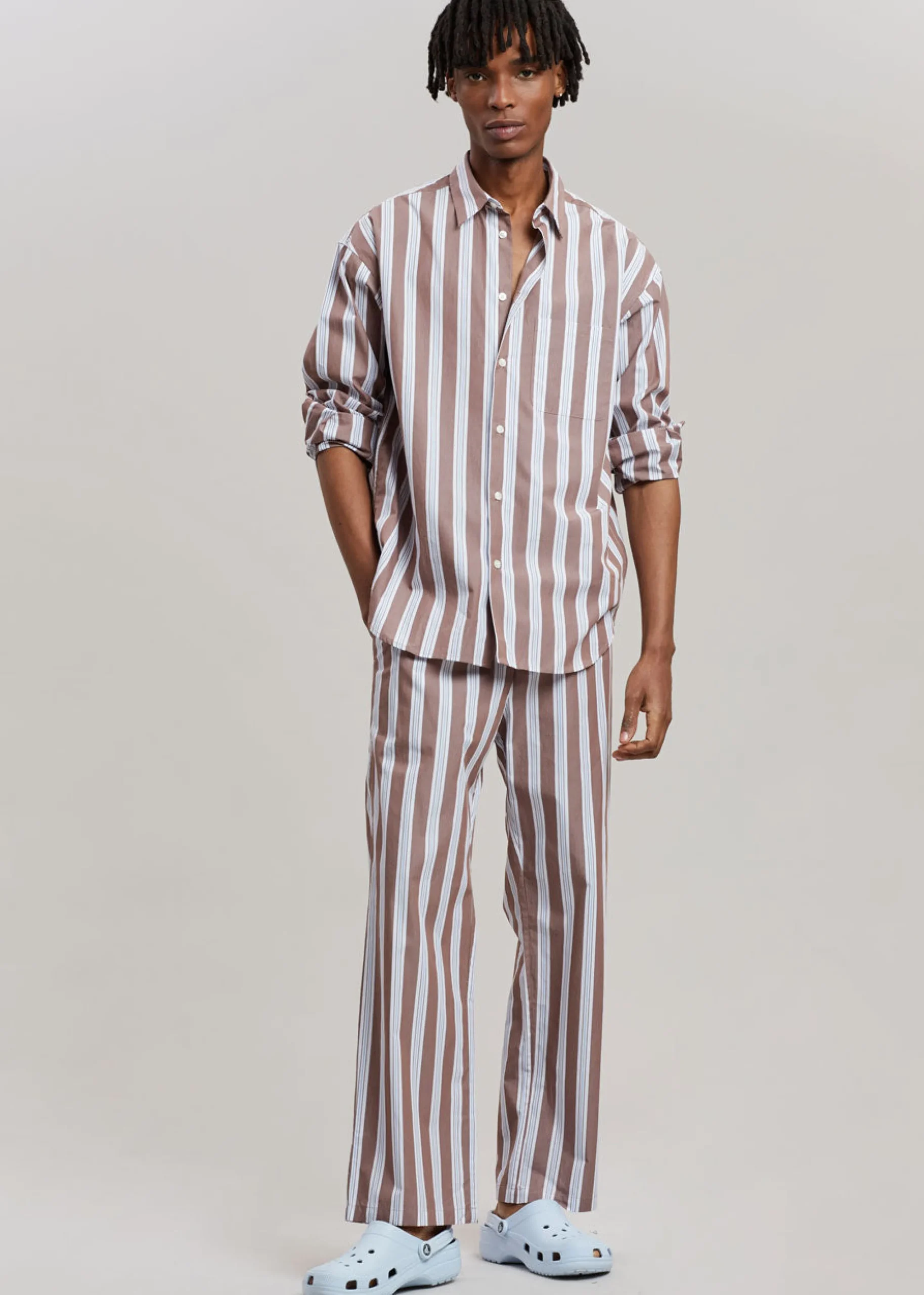 The Frankie Shop Samsoe & Samsoe Marley Shirt Brown Stripe Best