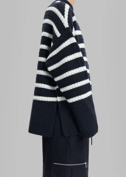 The Frankie Shop Samsoe & Samsoe Raili Crew Neck Caviar St. Hot