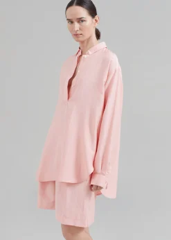 The Frankie Shop Samsoe Samsoe Alfrida Hp Shirt Coral Cloud Hot