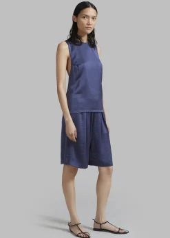 The Frankie Shop Samsoe Samsoe Ellie Top Nightshadow Blue New