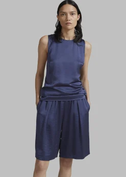 The Frankie Shop Samsoe Samsoe Ellie Top Nightshadow Blue New