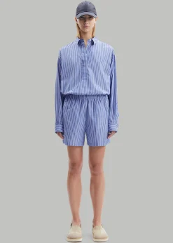 The Frankie Shop Samsoe Samsoe Maren Shorts Blue White Stripe