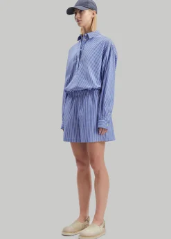 The Frankie Shop Samsoe Samsoe Maren Shorts Blue White Stripe