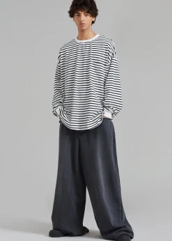 The Frankie Shop Sasha Men Wide Leg Jeans Dark Grey Outlet