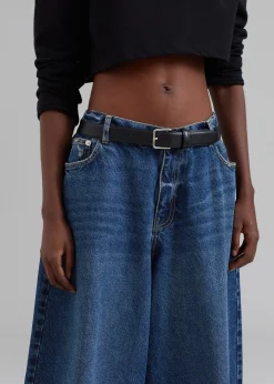 The Frankie Shop Sasha Wide Leg Jeans Dark Blue Outlet