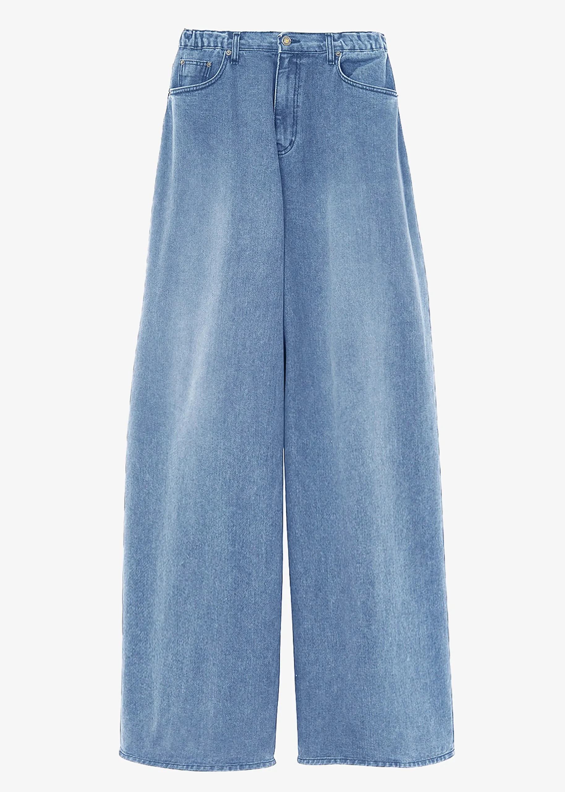 The Frankie Shop Sasha Wide Leg Jeans Worn Wash Best