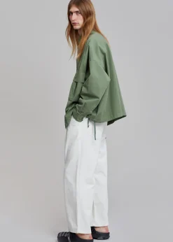 The Frankie Shop Seb Cargo Shirt Army Green Outlet
