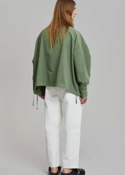 The Frankie Shop Seb Cargo Shirt Army Green Outlet