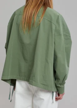 The Frankie Shop Seb Cargo Shirt Army Green Outlet