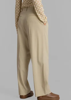 The Frankie Shop Sefa Tuck Pants Beige Hot