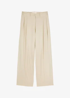 The Frankie Shop Sefa Tuck Pants Beige Hot