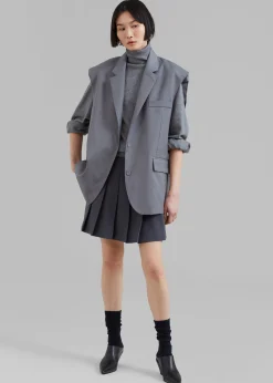 The Frankie Shop Senol Blazer Vest Grey Discount