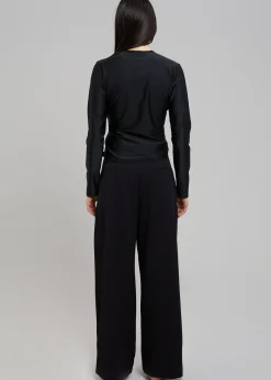 The Frankie Shop Sid Neigum Cutout Tension Blouse Black Discount