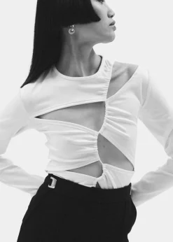 The Frankie Shop Sid Neigum Tension Cutout Top Cream Online