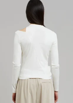 The Frankie Shop Sid Neigum Tension Cutout Top Cream Online