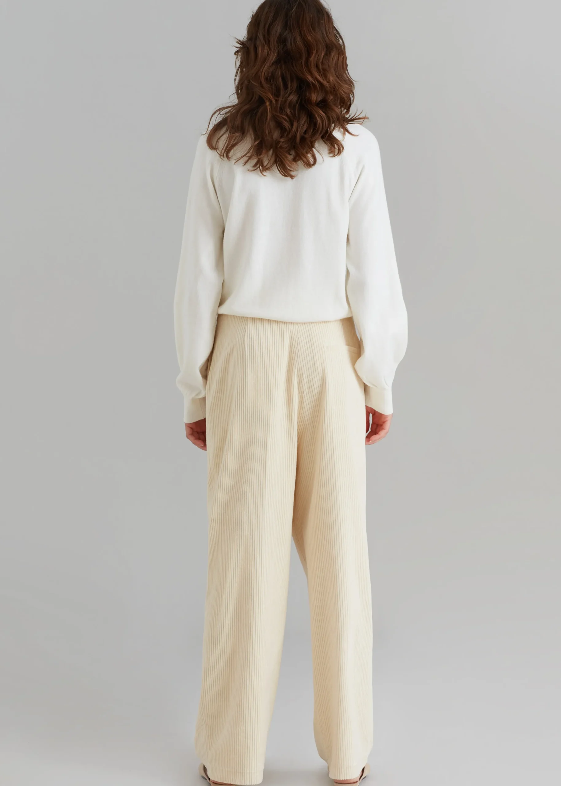 The Frankie Shop Siham Corduroy Pants Cream Clearance