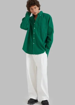 The Frankie Shop Sinclair Shirt Green Clearance
