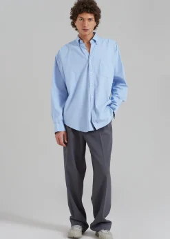 The Frankie Shop Sinclair Shirt Sky Blue Sale