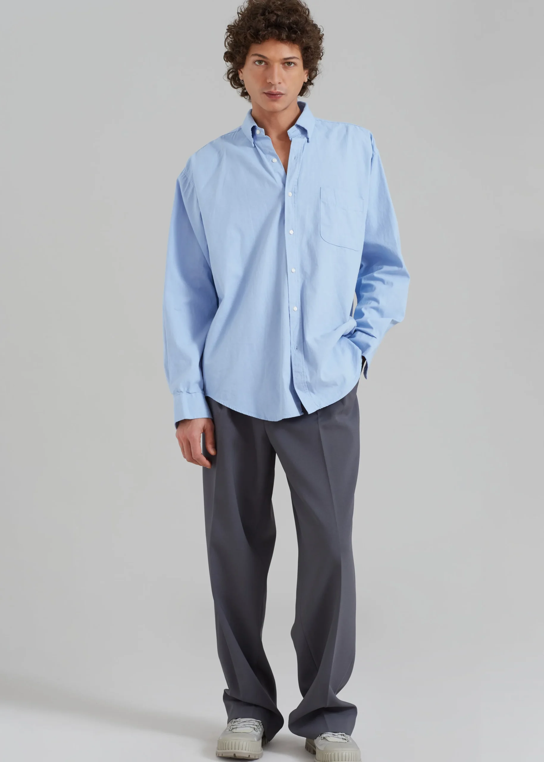 The Frankie Shop Sinclair Shirt Sky Blue Sale