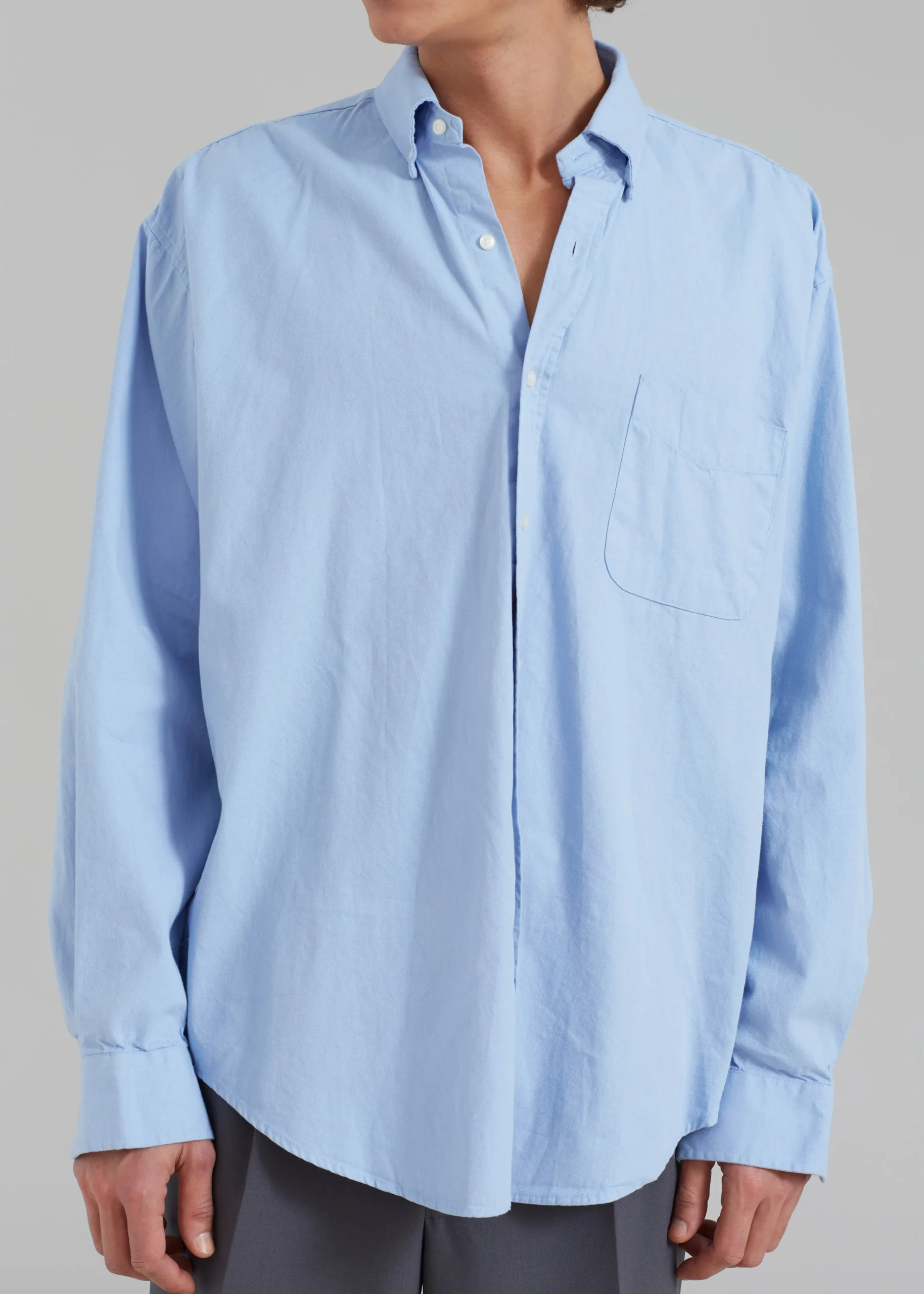 The Frankie Shop Sinclair Shirt Sky Blue Sale