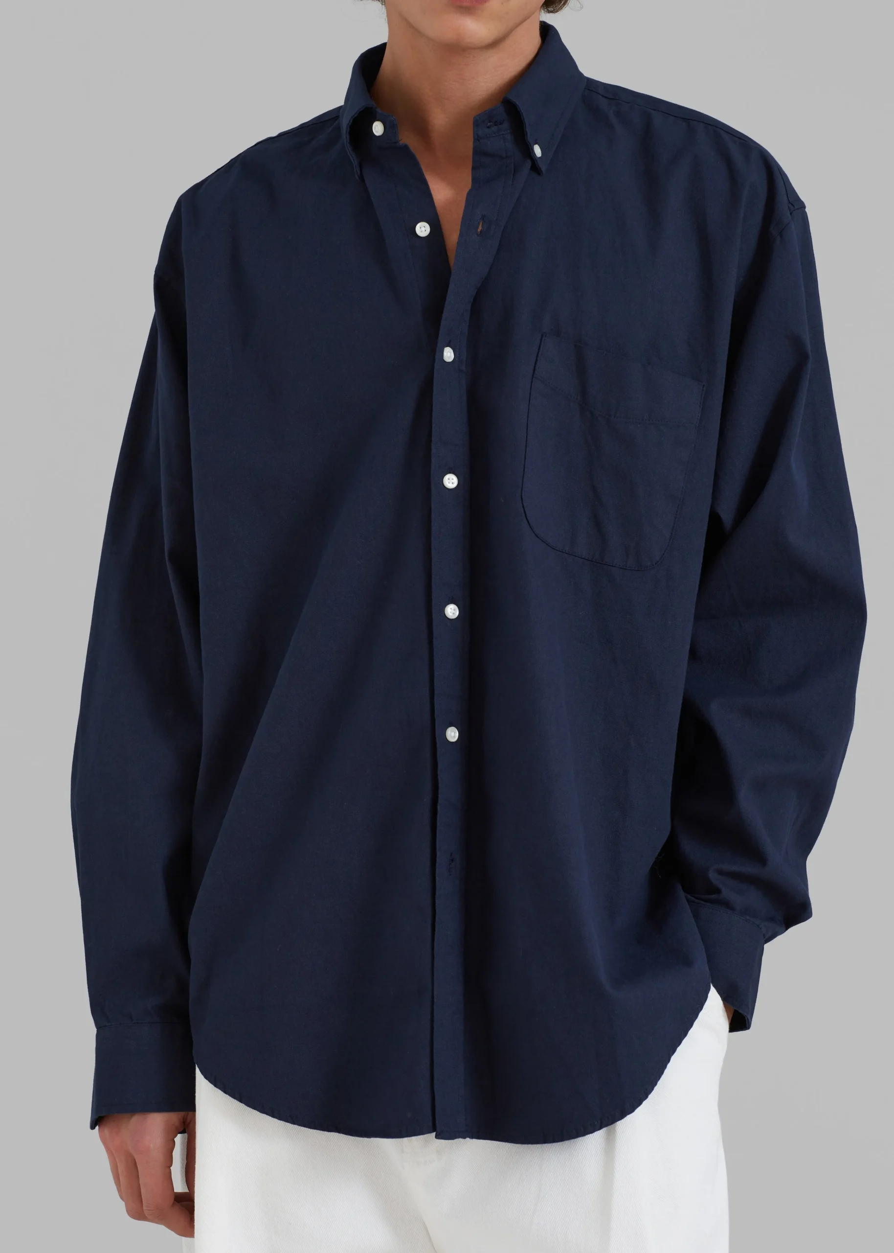 The Frankie Shop Sinclair Shirt Navy New