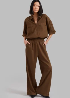 The Frankie Shop Solaqua The Resort Pant Tobacco Hot