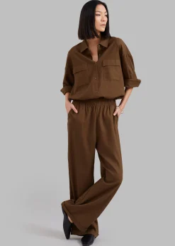 The Frankie Shop Solaqua The Resort Pant Tobacco Hot