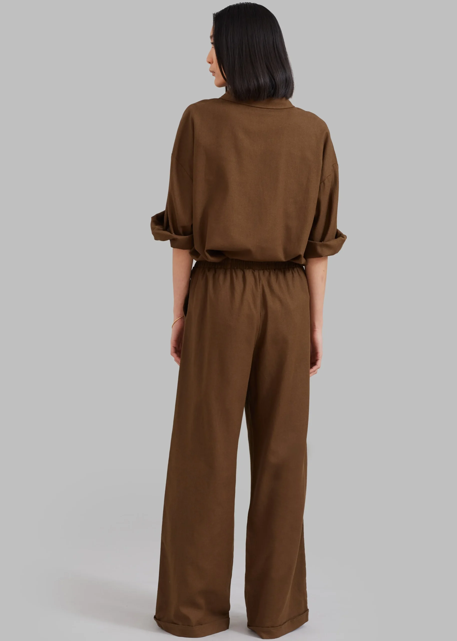 The Frankie Shop Solaqua The Resort Pant Tobacco Hot