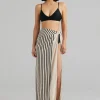 The Frankie Shop Solaqua The Sarong Ecru With Black Stripes Best