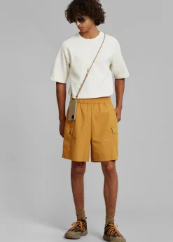 The Frankie Shop Spence Nylon Shorts Orange New