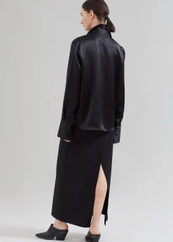 The Frankie Shop Sree Silky Shirt Black Clearance