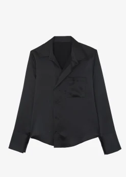 The Frankie Shop Sree Silky Shirt Black Clearance