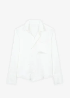 The Frankie Shop Sree Silky Shirt White Discount