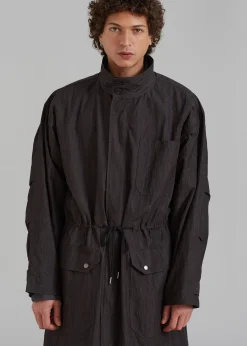 The Frankie Shop Stephen Anorak Charcoal New