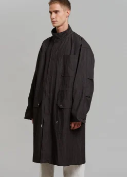 The Frankie Shop Stephen Anorak Charcoal New