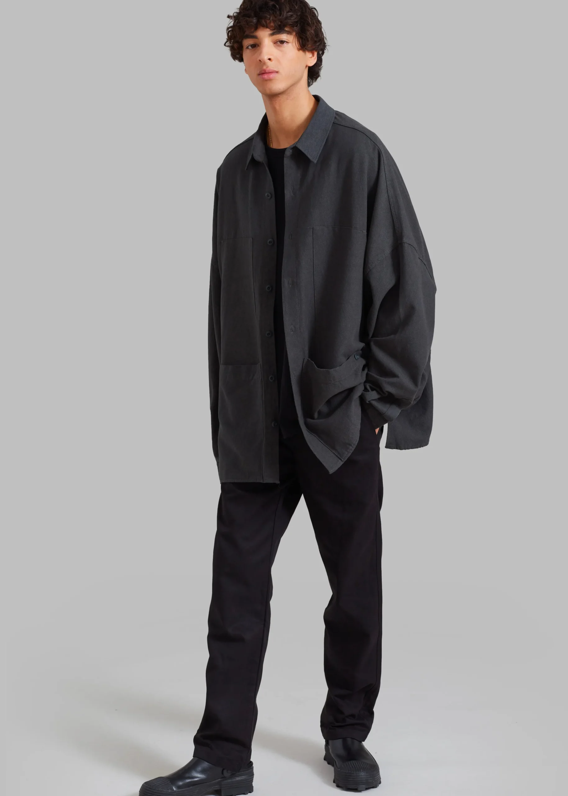 The Frankie Shop Steve Shirt Grey Wash Discount