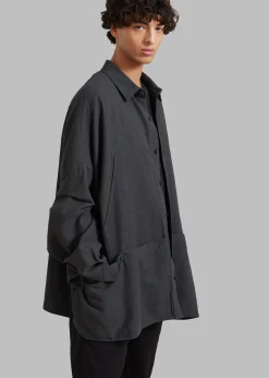 The Frankie Shop Steve Shirt Grey Wash Discount