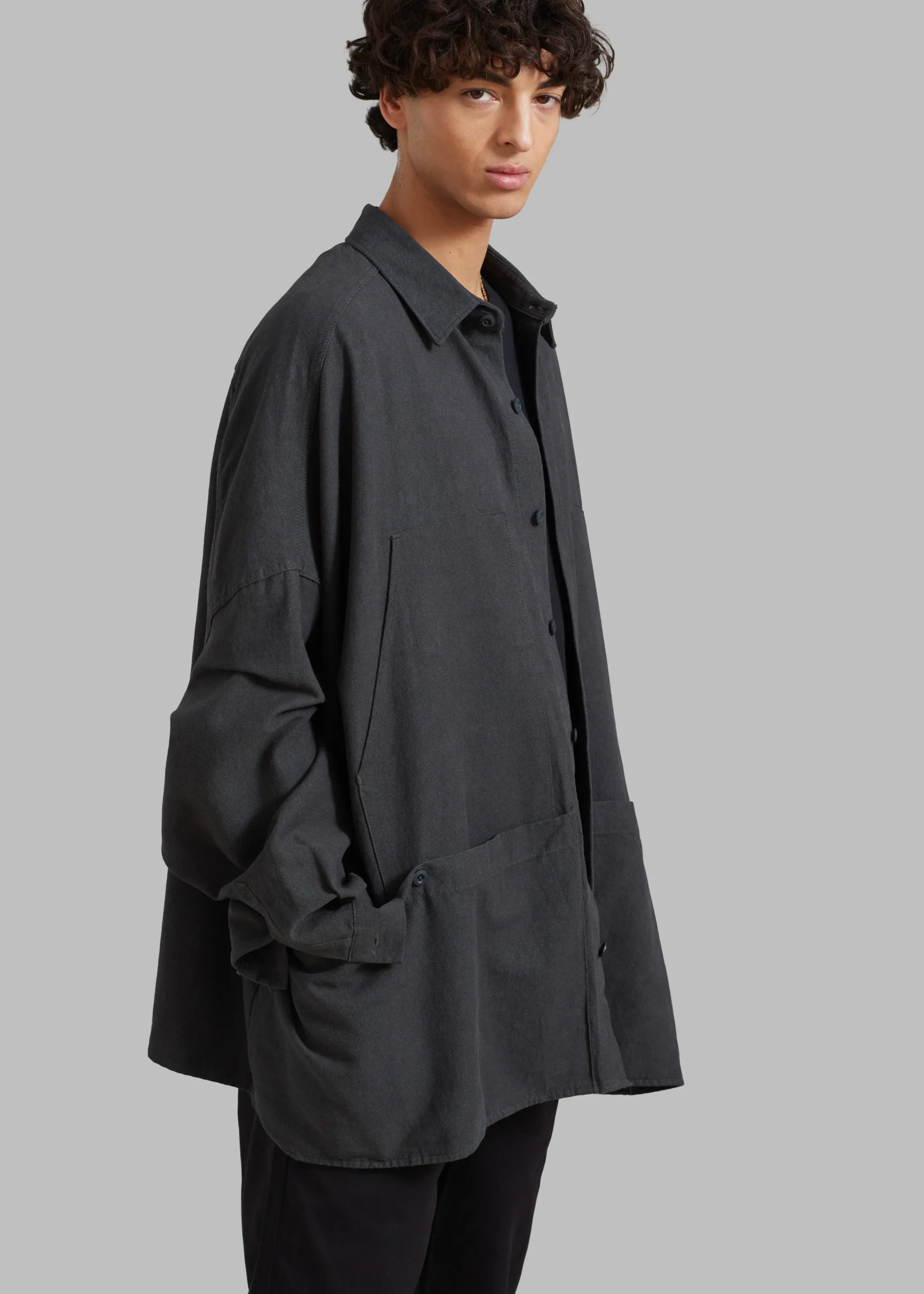 The Frankie Shop Steve Shirt Grey Wash Discount