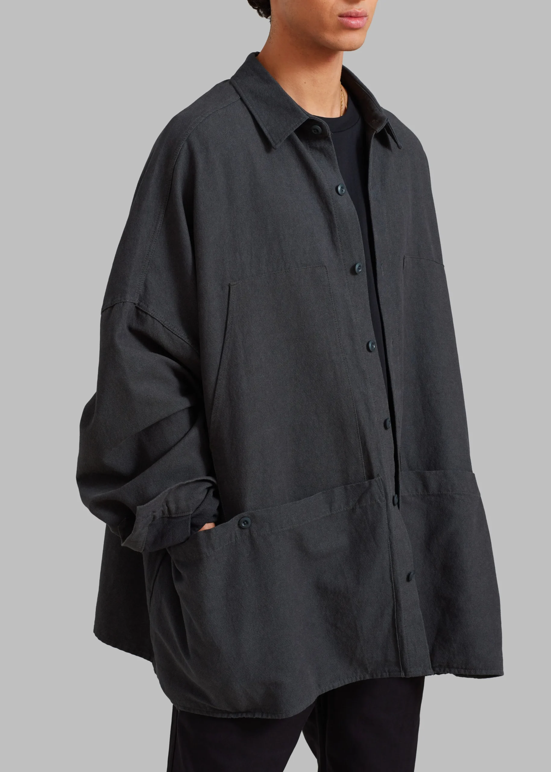 The Frankie Shop Steve Shirt Grey Wash Discount
