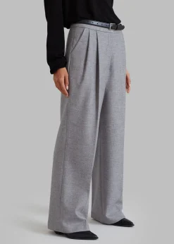 The Frankie Shop Stine Pintuck Pants Grey