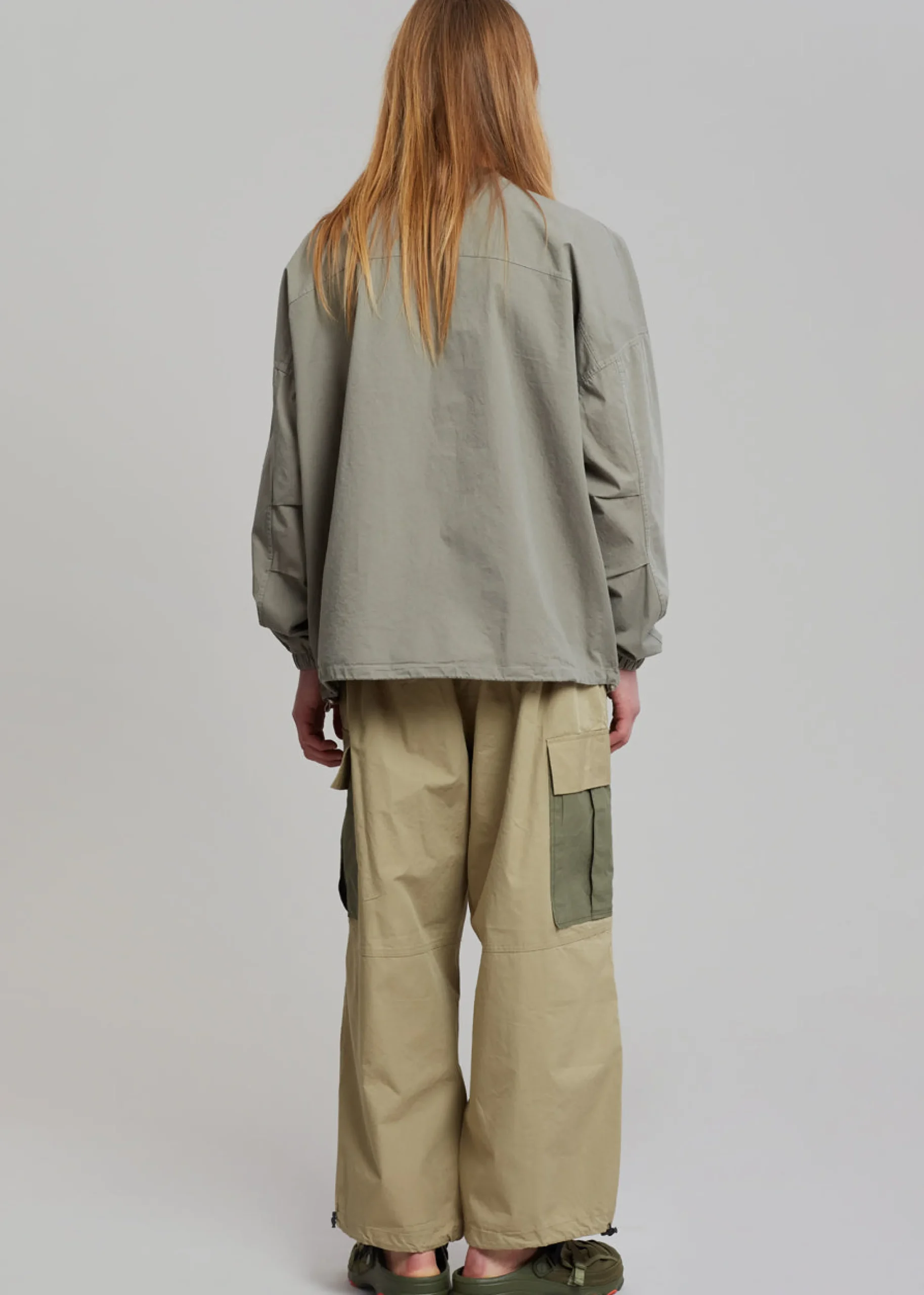 The Frankie Shop Stu Colorblock Cargo Pants Beige Combo Discount
